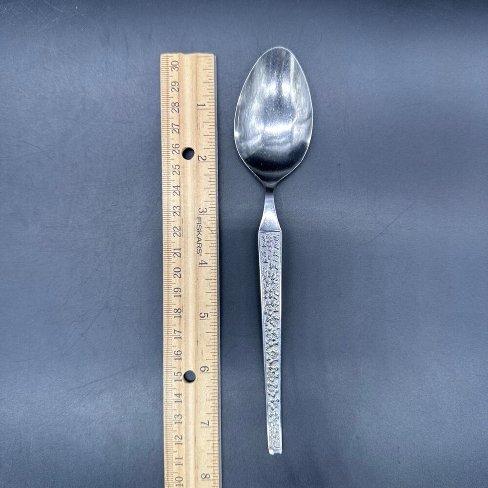Vtg Tablespoons National Stainless Parma Japan Floral Mid Century Rose Floral - Picture 10 of 10